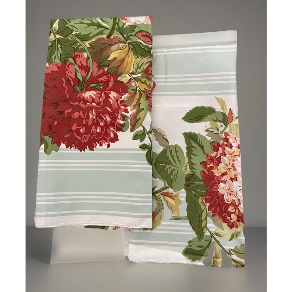 2 Schumacher Dorchester Bouquet Floral Stripe Multicolor Fabric Samples 26 x 26 - Picture 5 of 5